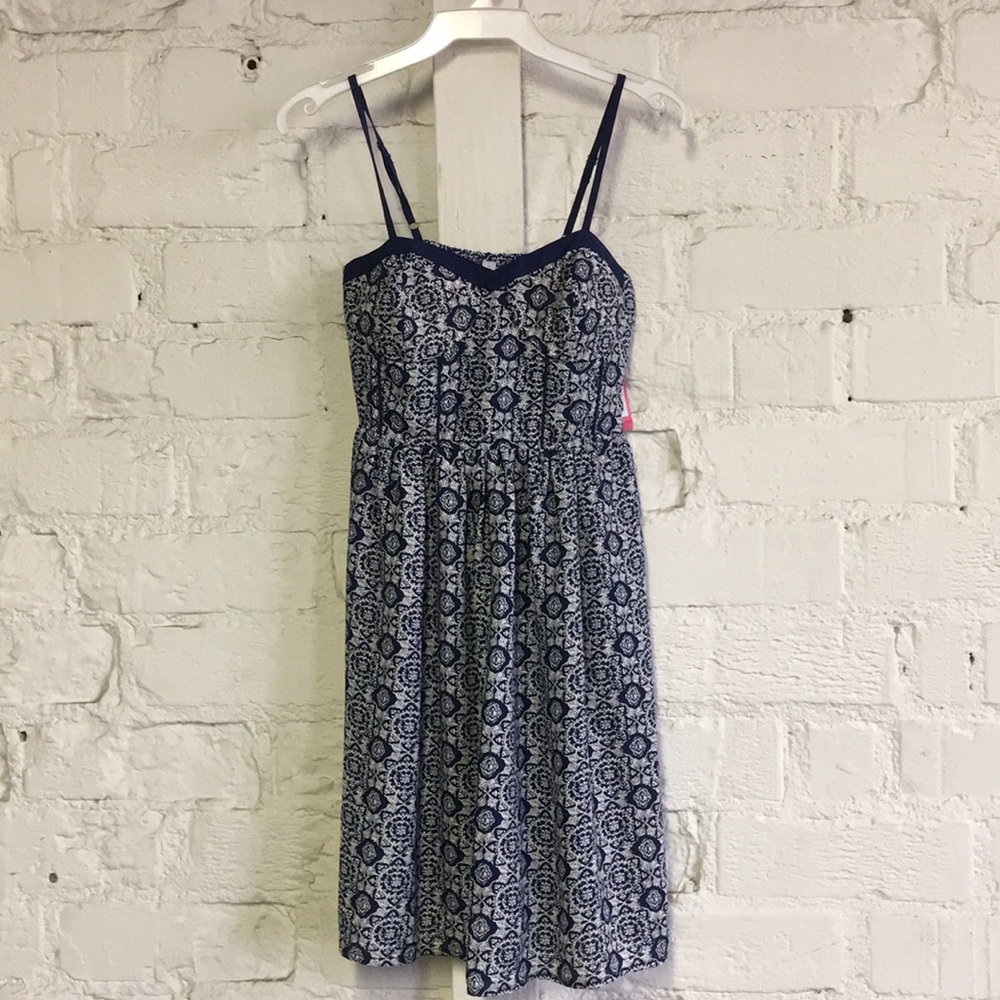 NWT Navy Xhilaration Mini Skinny Strap Sundress